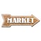 Signmission Market Arrow Decal Funny Home Decor 36in Wide D-A-12-999752 - alternate 1